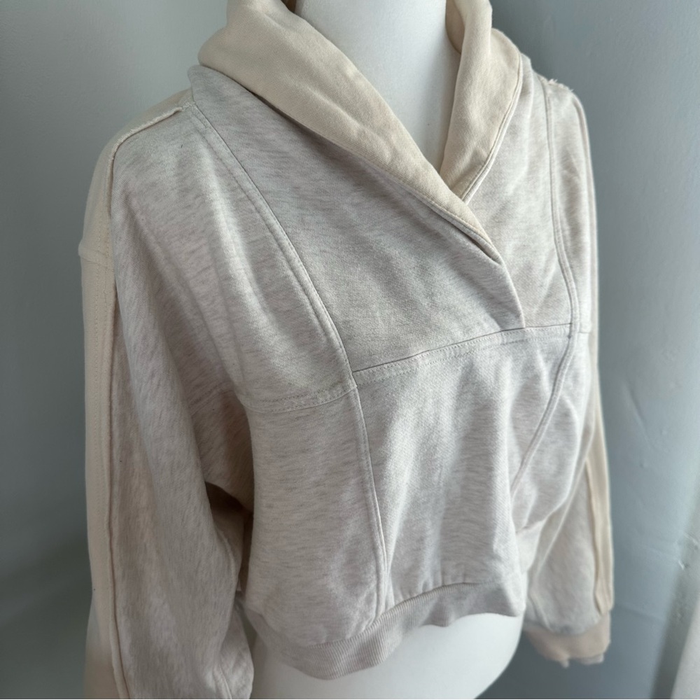 Anthropologie Daily Practice V-Neck Shawl Collar Sweatshirt, Athleisure, Medium - Picture 3 of 12